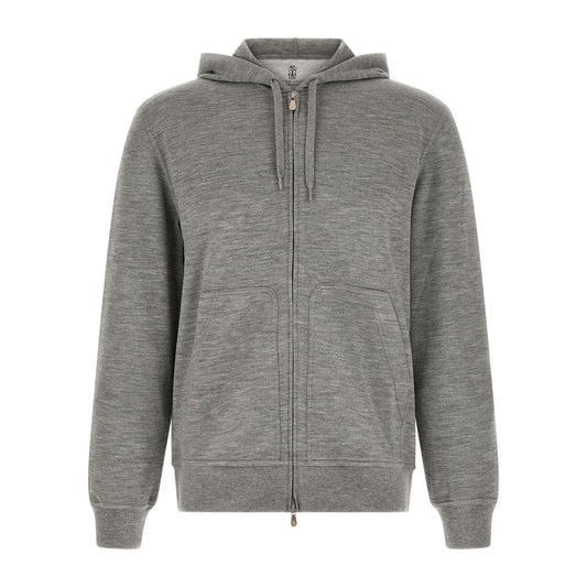 Brunello Cucinelli Gray Cashmere Sweatshirt