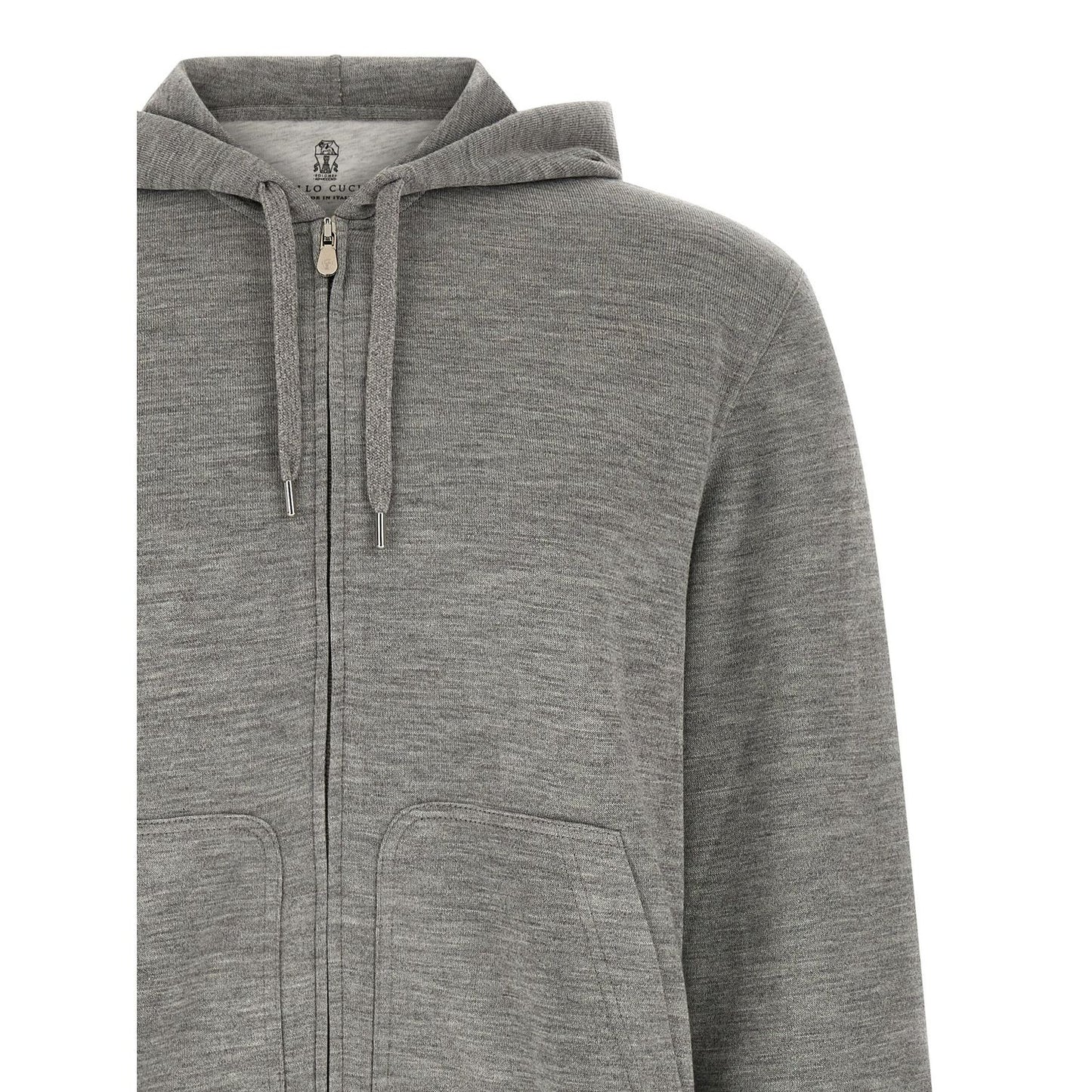 Brunello Cucinelli Gray Cashmere Sweatshirt