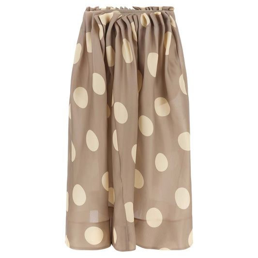 Khaite Gray Silk Mini Skirt