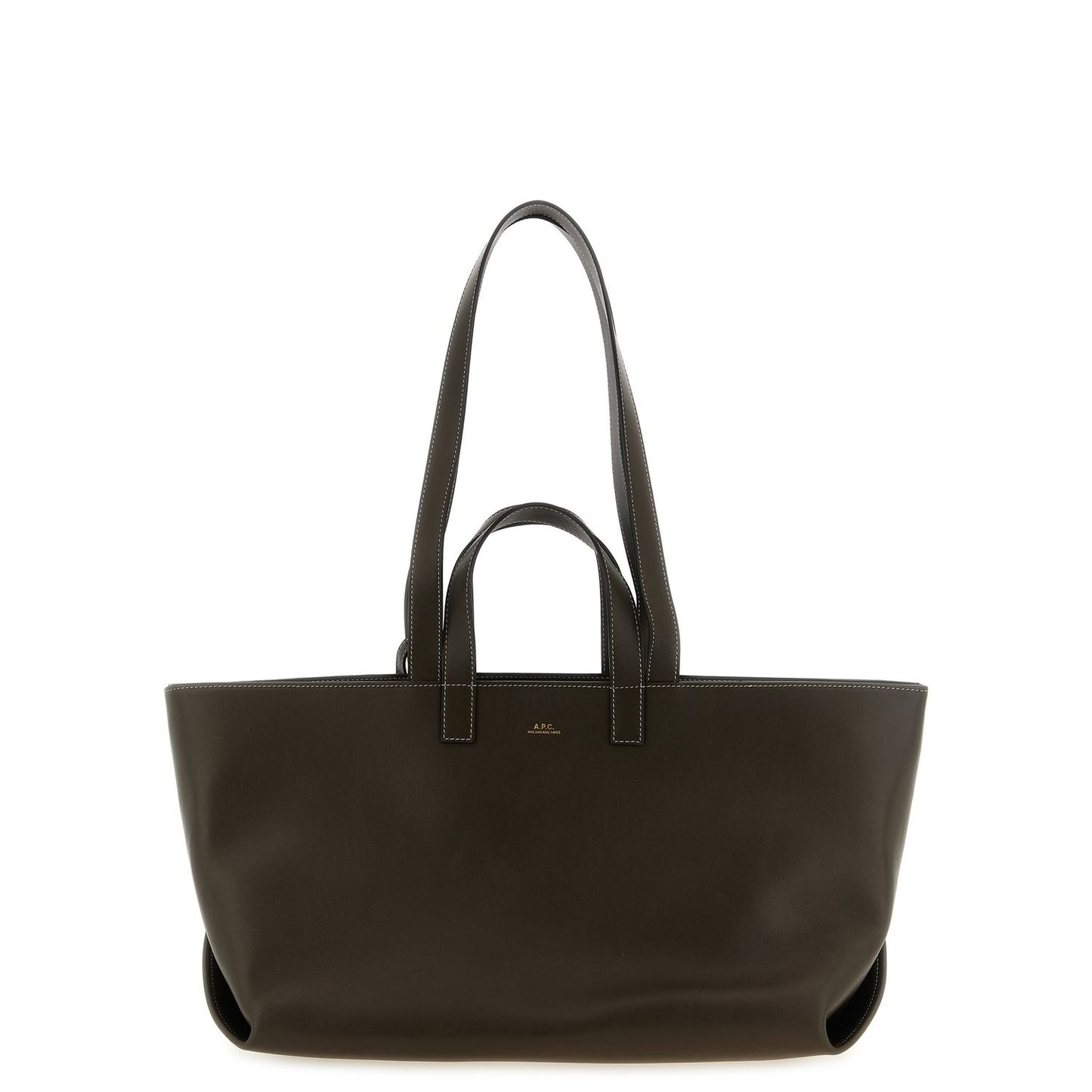 A.P.C. Brown Cowhide Tote Bag