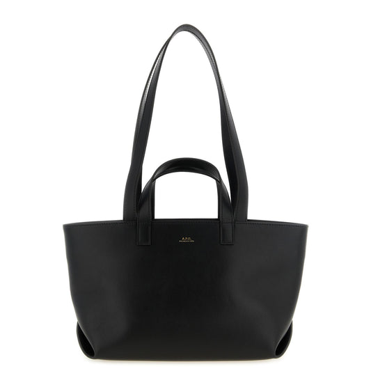 A.P.C. Black Cowhide Tote Bag