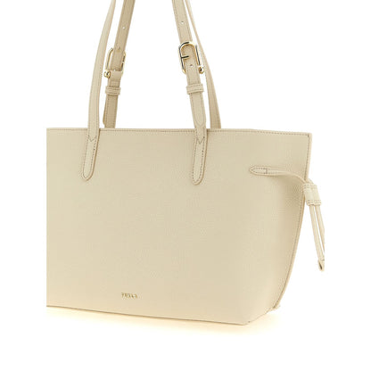 Furla White Calfskin Tote Bag