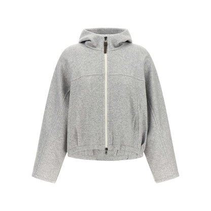 Brunello Cucinelli Gray Cotton Hoodie