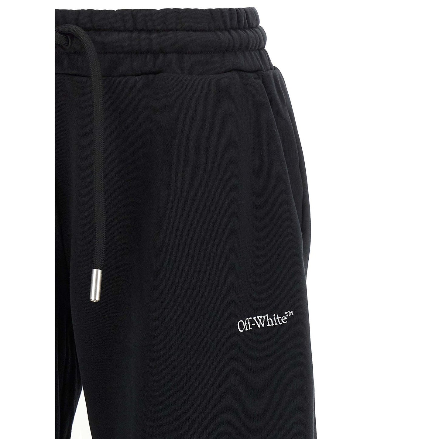 Off-White Black Cotton Joggers (Workout Pants)