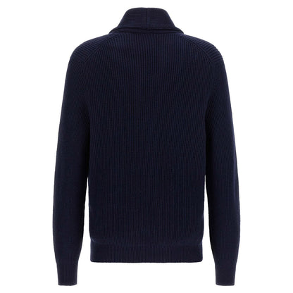 Brunello Cucinelli Blue Cotton Cardigan