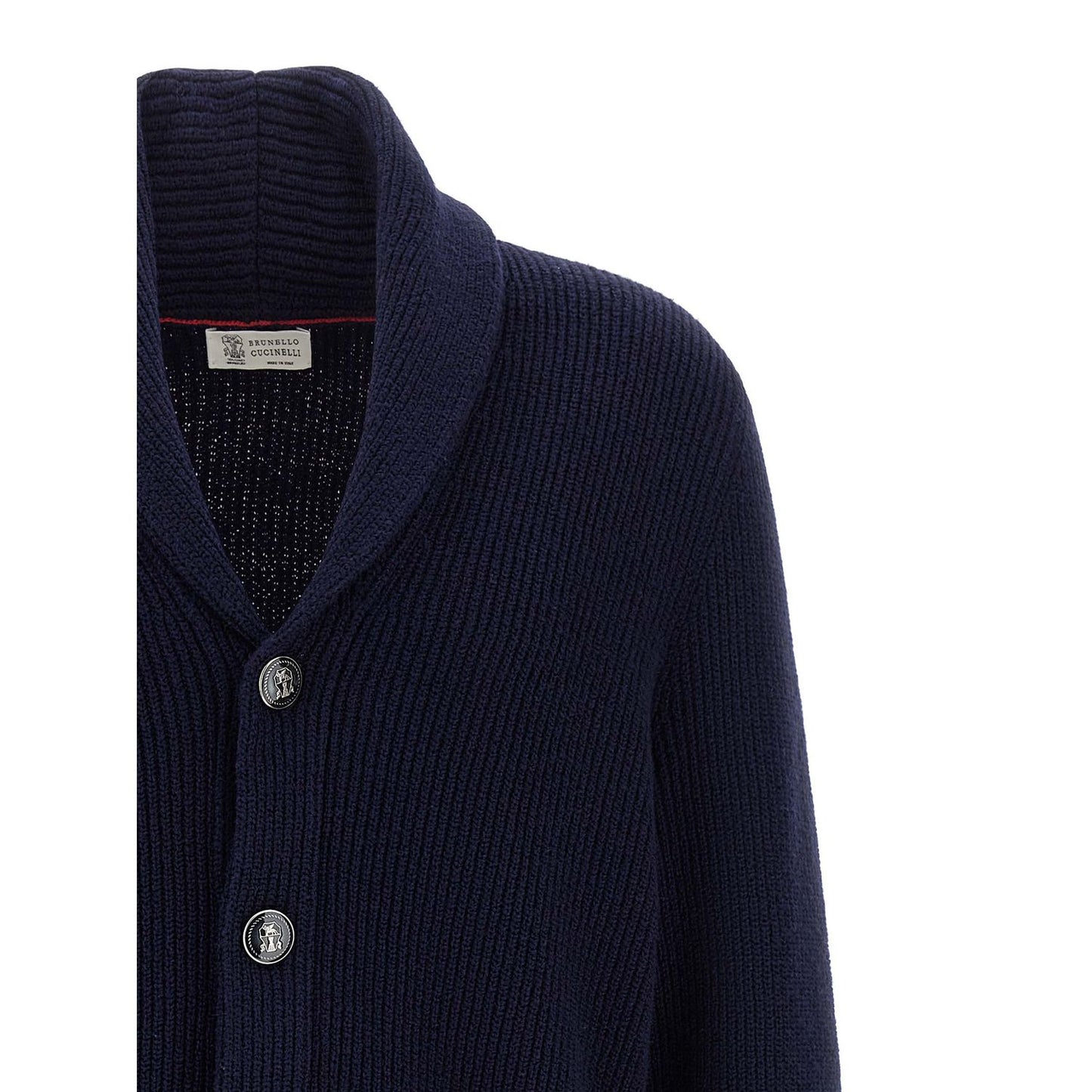 Brunello Cucinelli Blue Cotton Cardigan