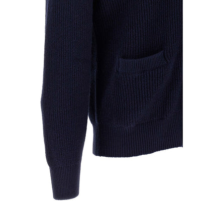 Brunello Cucinelli Blue Cotton Cardigan