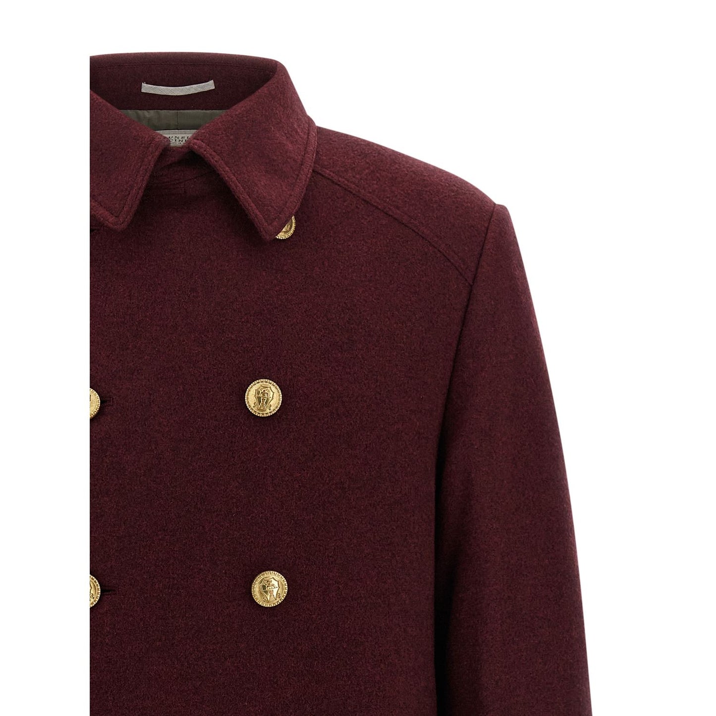 Brunello Cucinelli Bordeaux Cashmere Coat