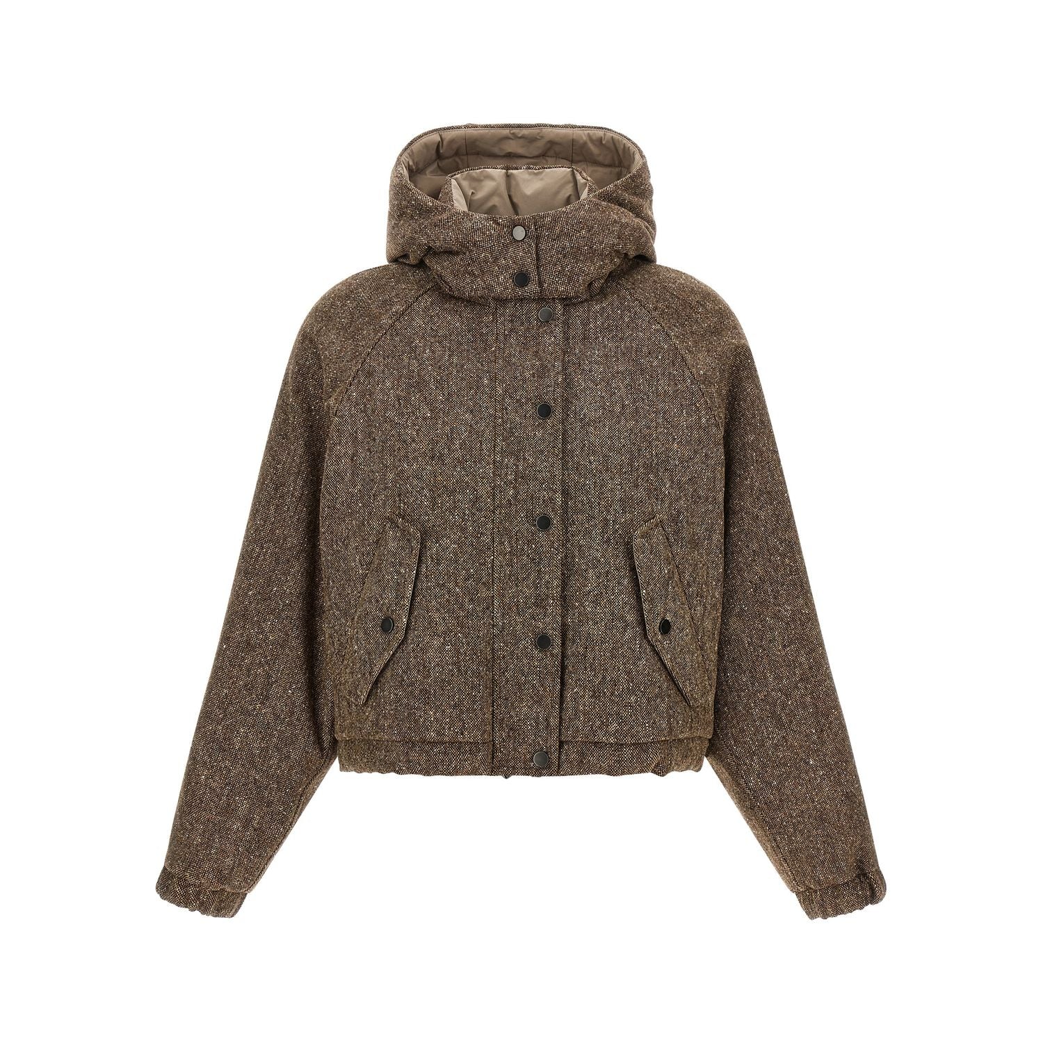 Brunello Cucinelli Brown Virgin Wool Full-Length Jacket