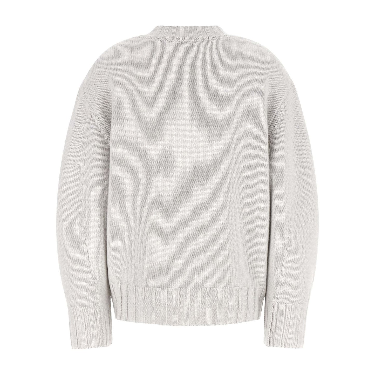 The Attico Gray Virgin Wool Cardigan