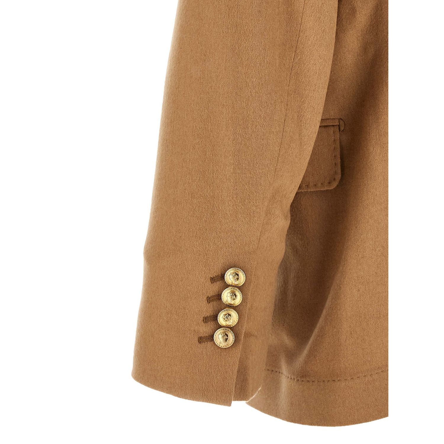 Brunello Cucinelli Beige Camel Hair  Blazer