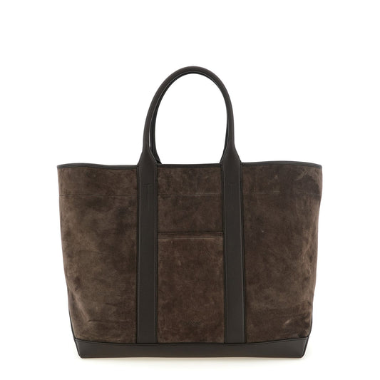 Tom Ford Brown Calfskin Tote Bag