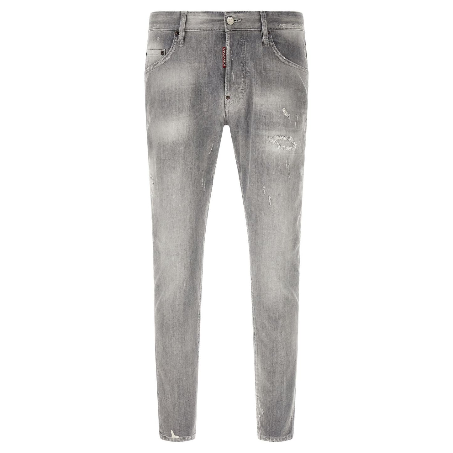 Dsquared² Gray Cotton Tapered Jeans