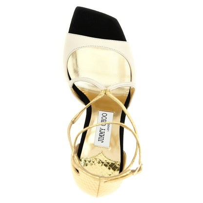 Jimmy Choo Multicolor Leather Stiletto Heel Sandals
