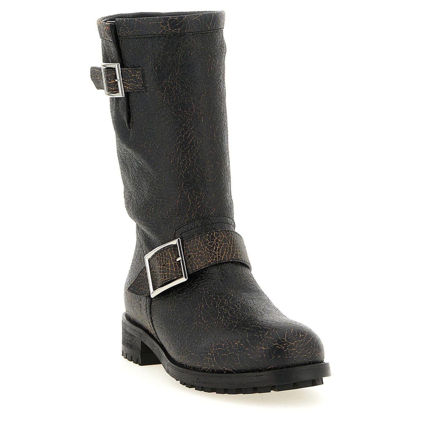 Jimmy Choo Black Leather Ankle Boots