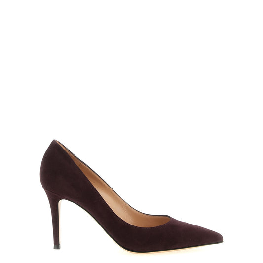 Gianvito Rossi Bordeaux Suede Leather High Heel Pumps