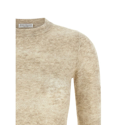 Brunello Cucinelli Beige Silk Cardigan