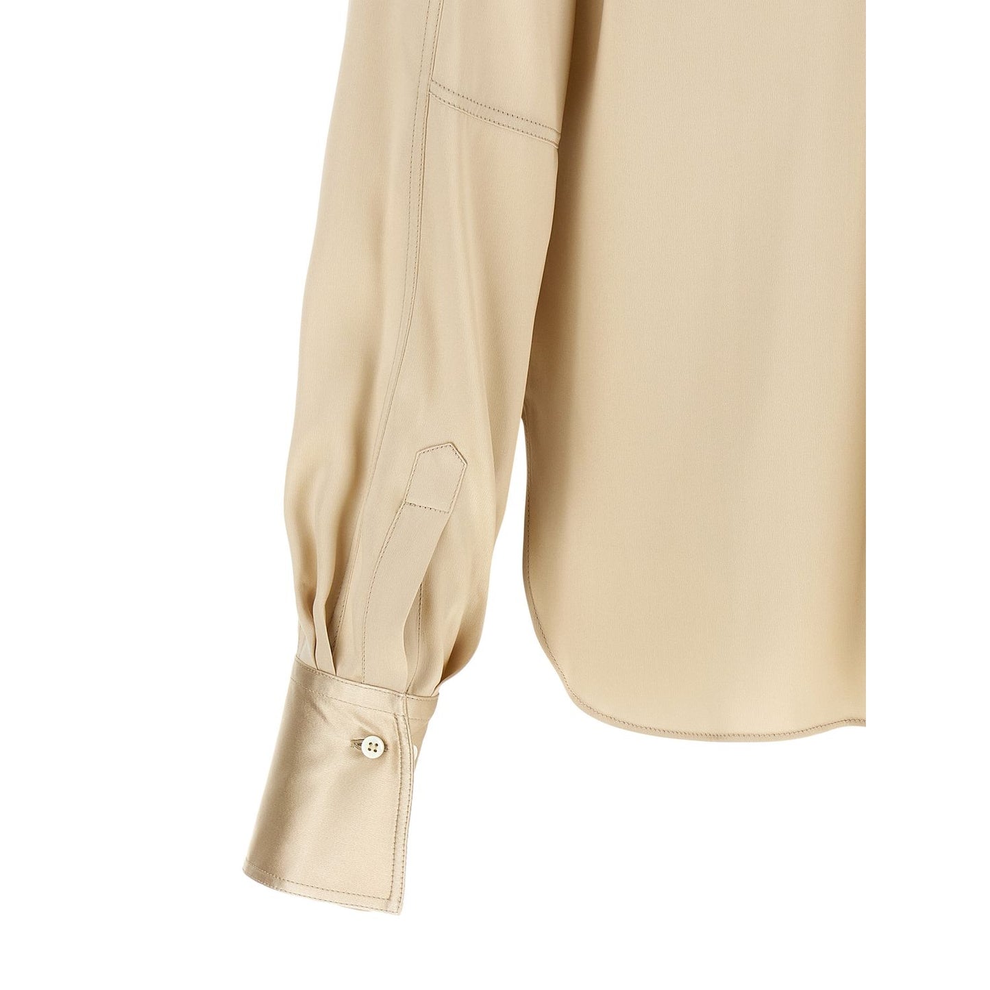 Brunello Cucinelli Beige Silk Blouse