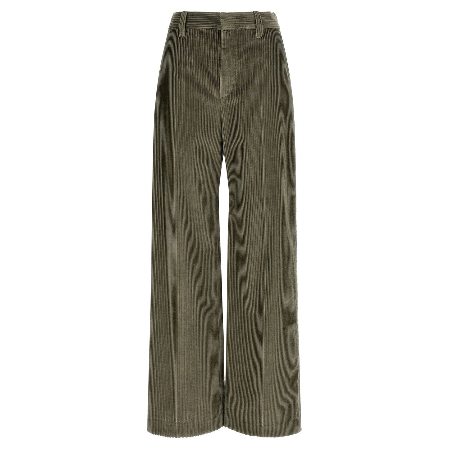 Brunello Cucinelli Bicolor Cotton Flared Pants