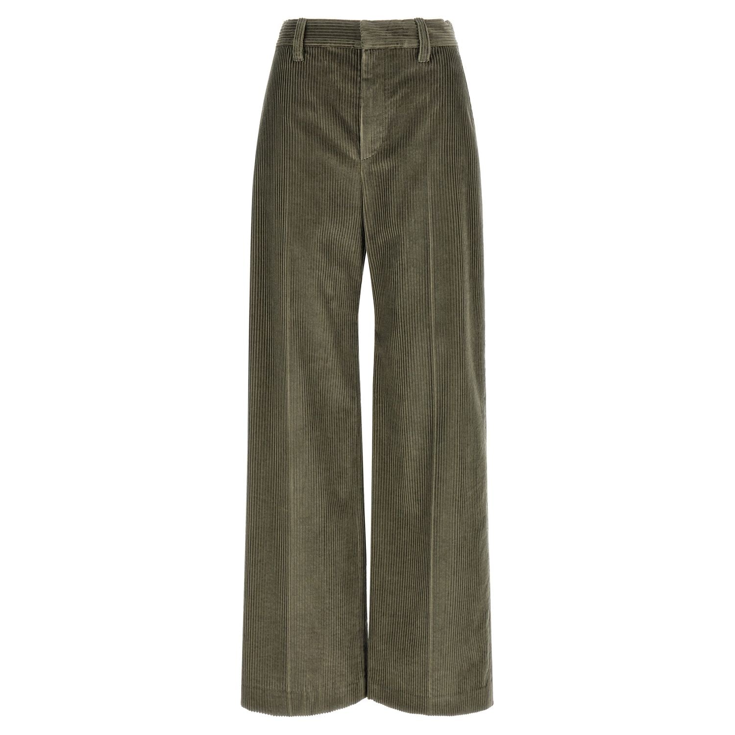 Brunello Cucinelli Bicolor Cotton Flared Pants