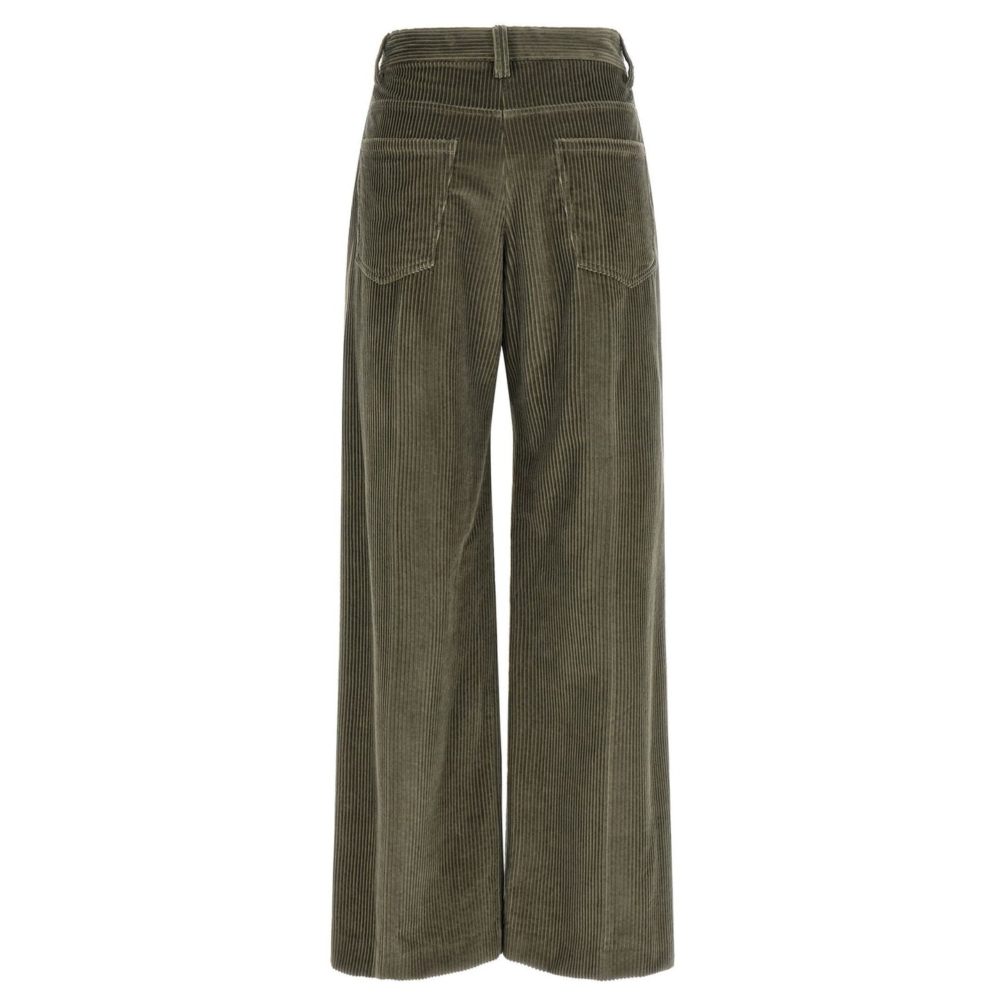 Brunello Cucinelli Bicolor Cotton Flared Pants