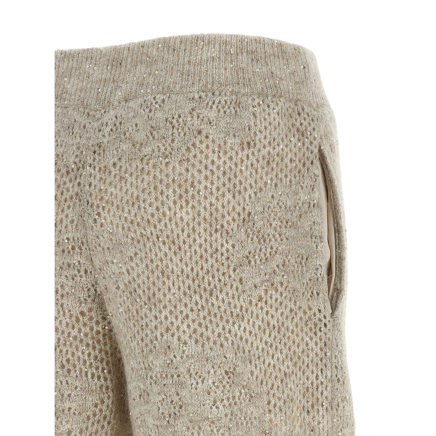Brunello Cucinelli Beige Nylon Casual Pants