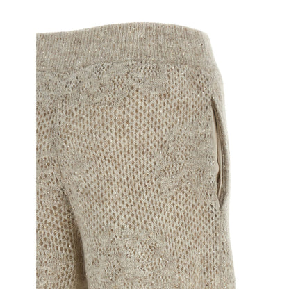 Brunello Cucinelli Beige Nylon Casual Pants