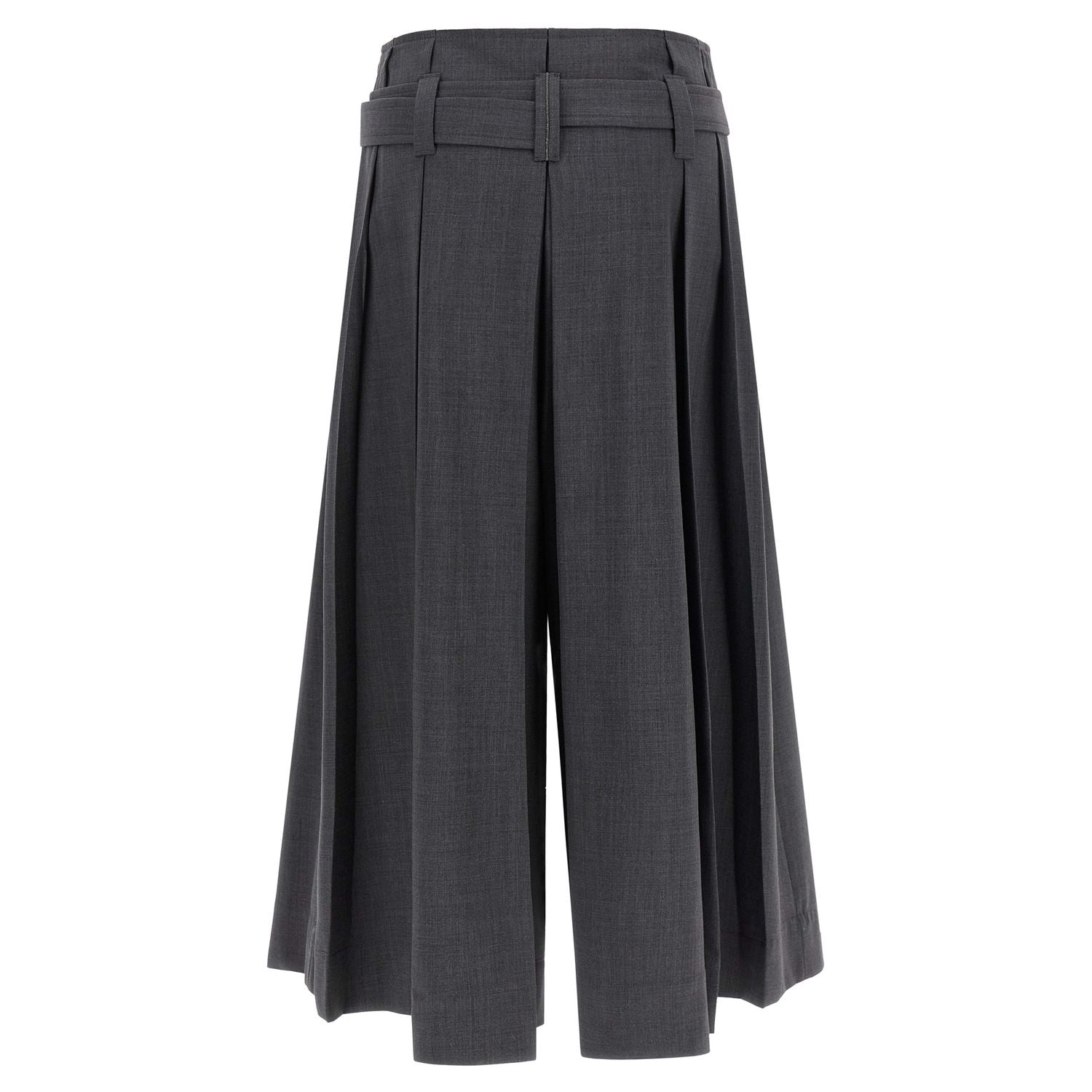 Brunello Cucinelli Gray Virgin Wool Bermuda Shorts