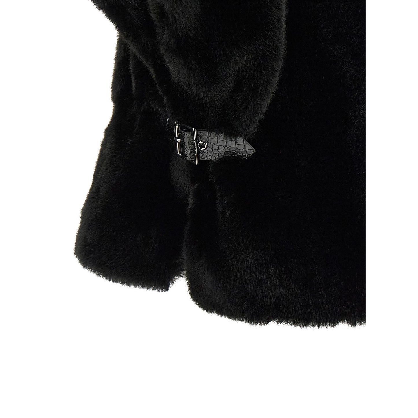 PINKO Black Polyester Coat