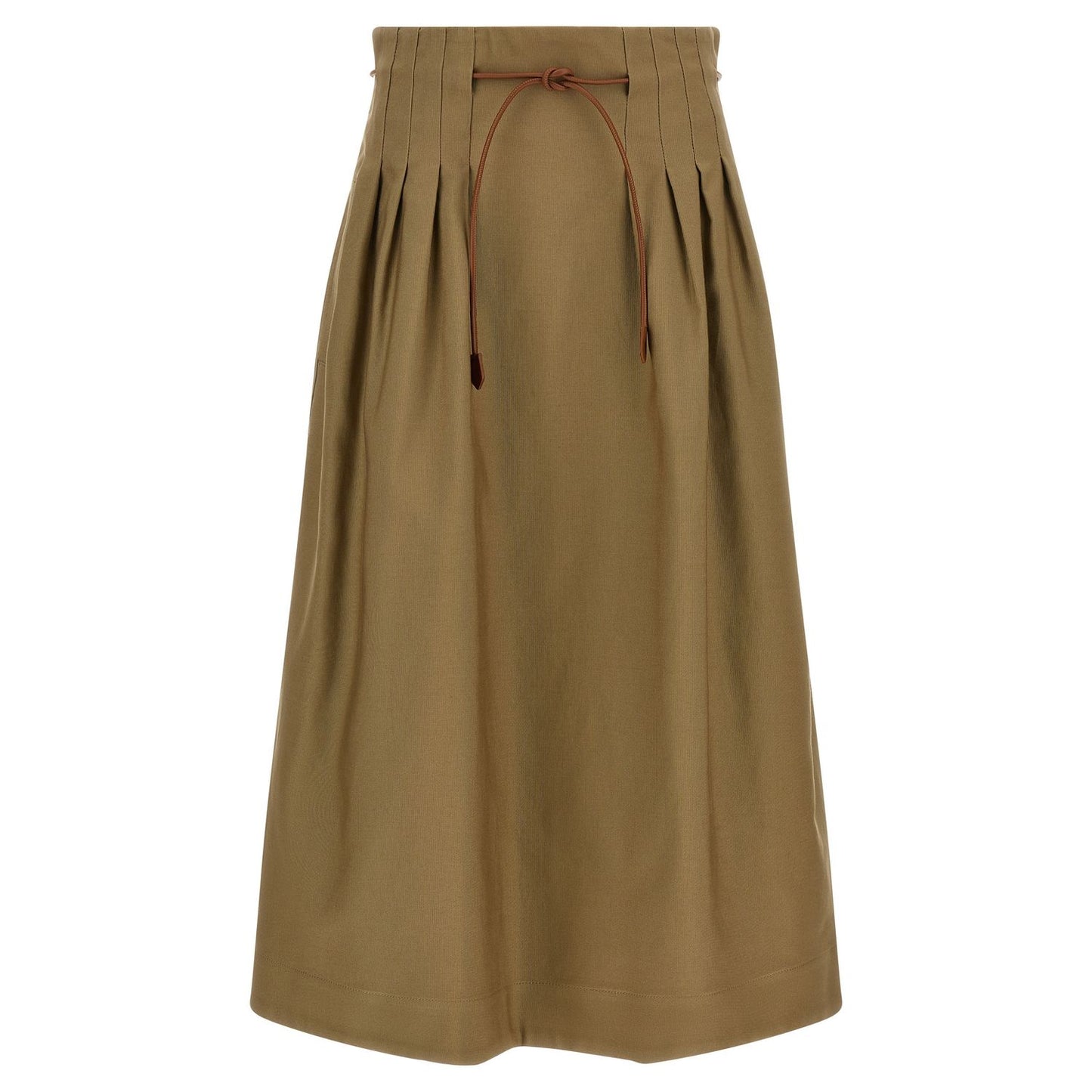 Max Mara Bicolor Cotton Midi Skirt
