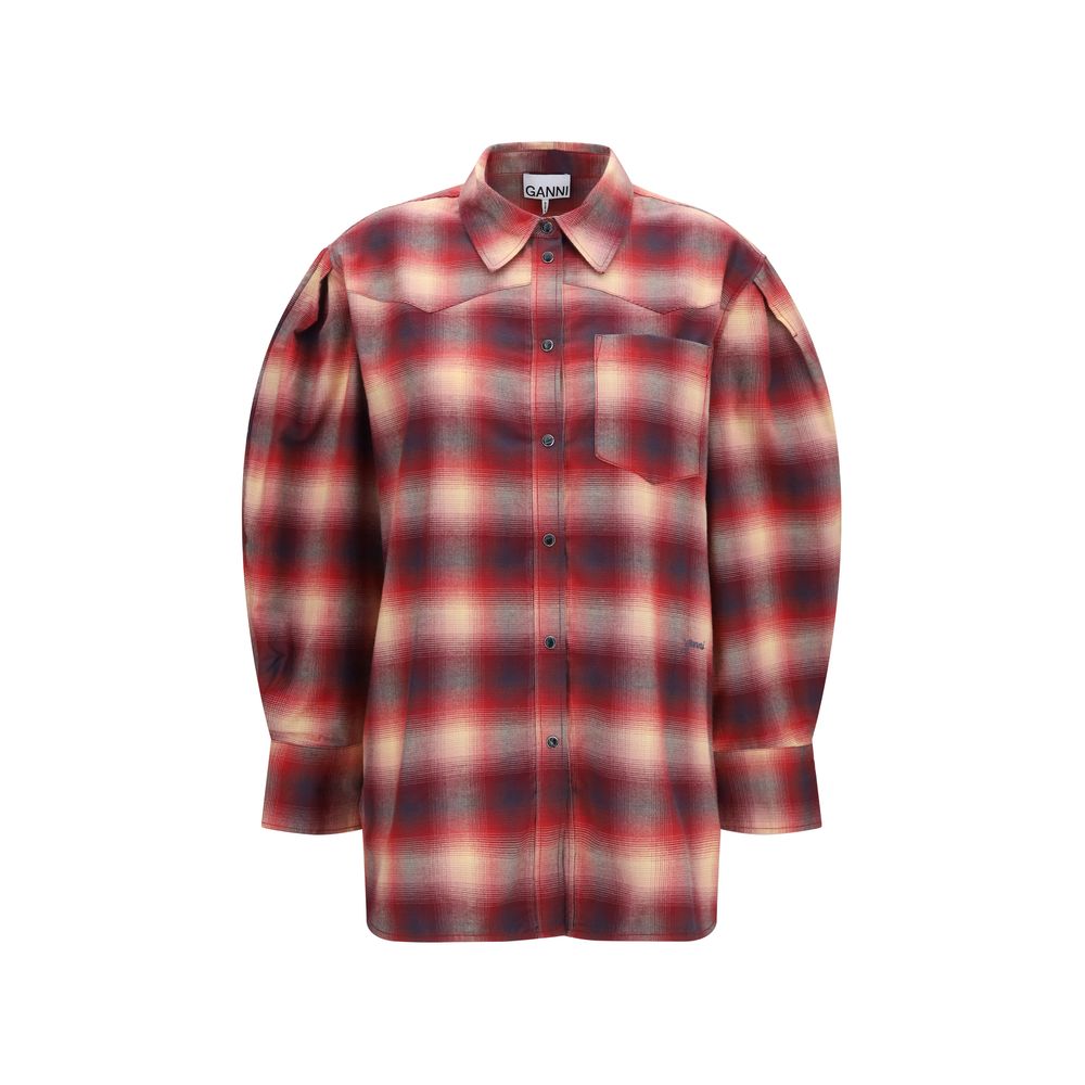 Ganni Multicolor Cotton Pattern Shirt