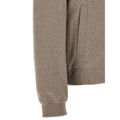 Brunello Cucinelli Gray Cashmere Bomber