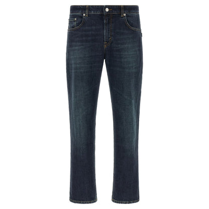 Department 5 Blue Cotton Cropped Jeans