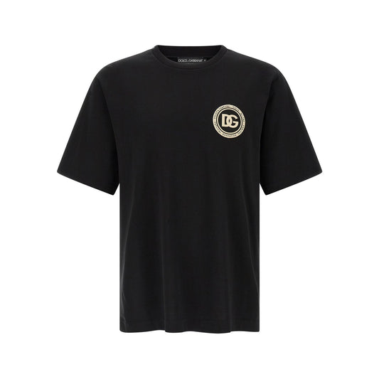Dolce & Gabbana Black Cotton T-Shirt