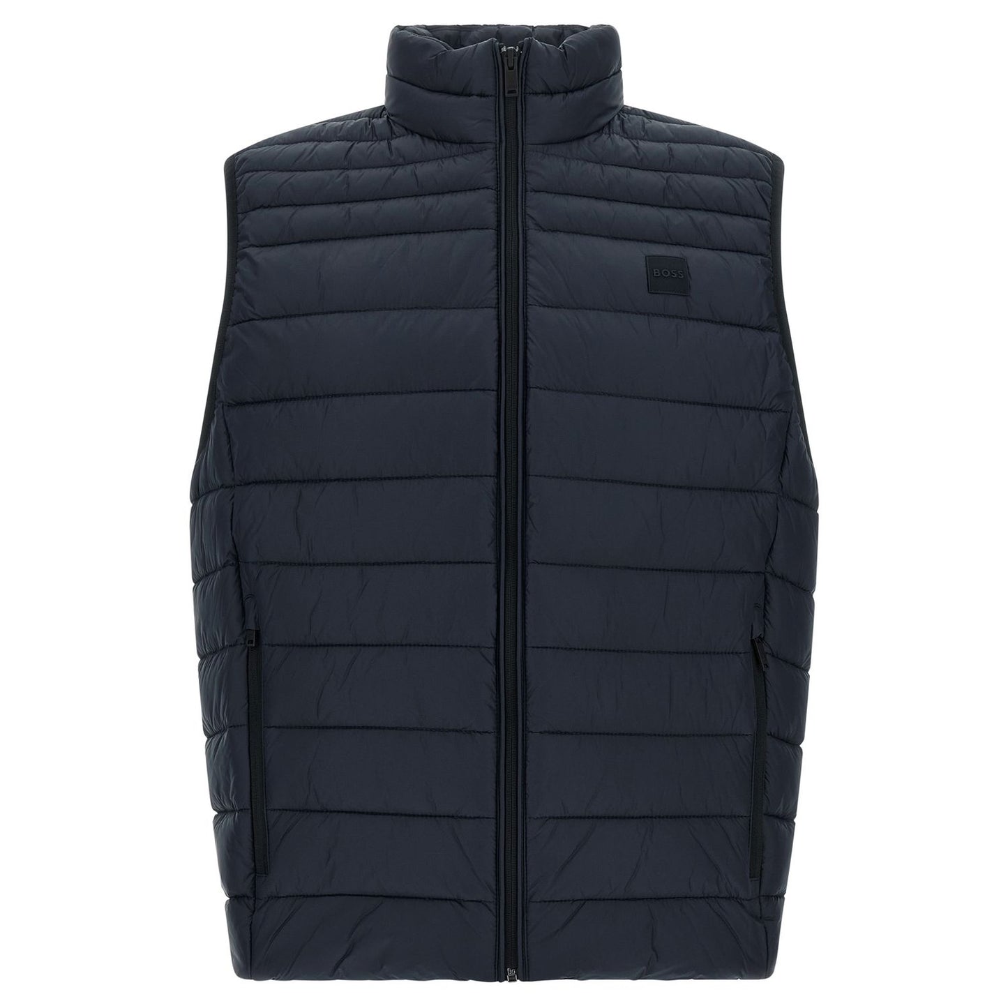 Hugo Boss Blue Recycled Polyamide Sleeveless Jacket