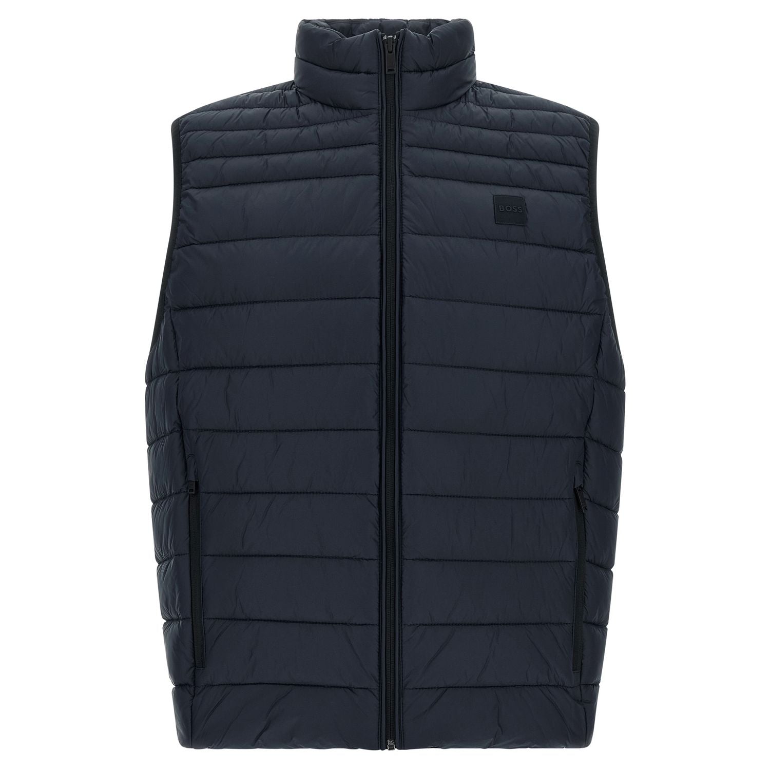 Hugo Boss Blue Recycled Polyamide Sleeveless Jacket