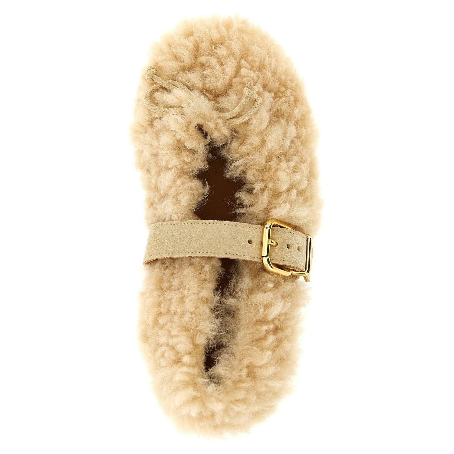 Marni Beige Lambskin Ballet Flats