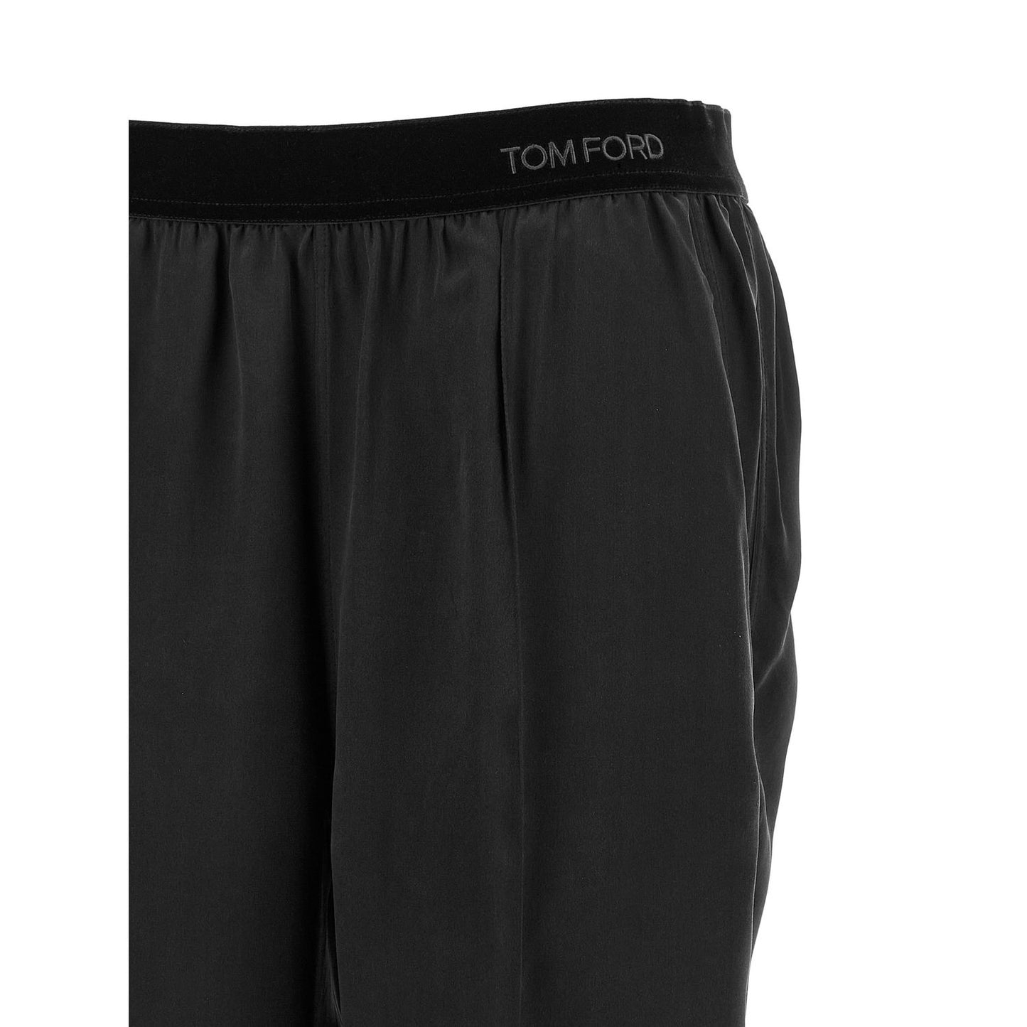 Tom Ford Black Silk Bottoms Sleepwear