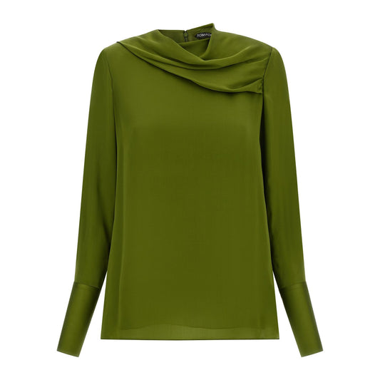 Tom Ford Bicolor Silk Blouse