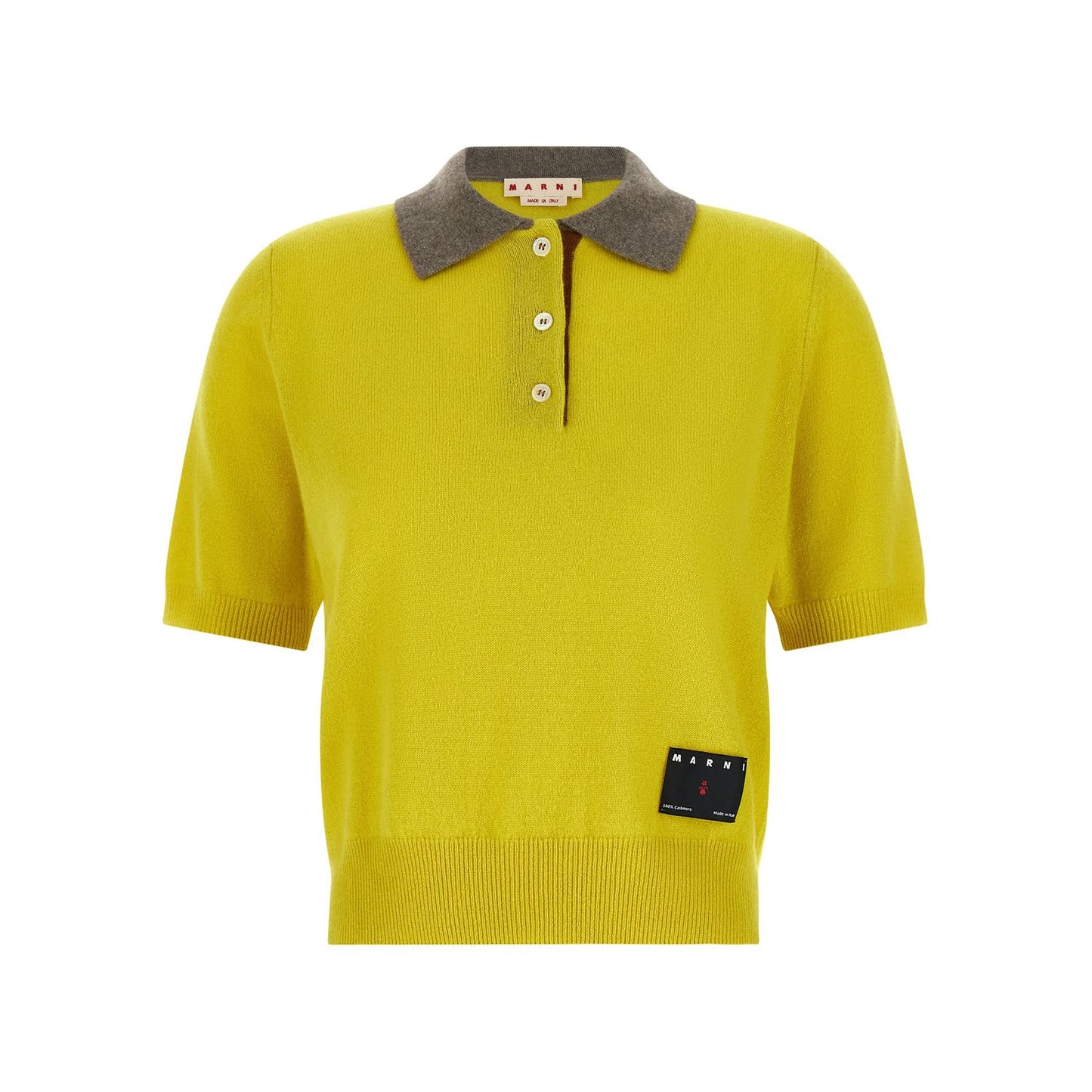 Marni Bicolor Cashmere Polo Shirt