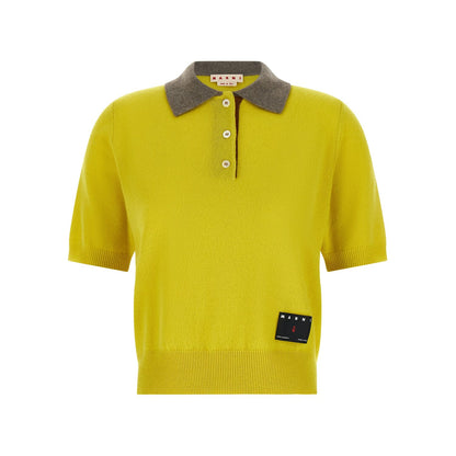 Marni Bicolor Cashmere Polo Shirt
