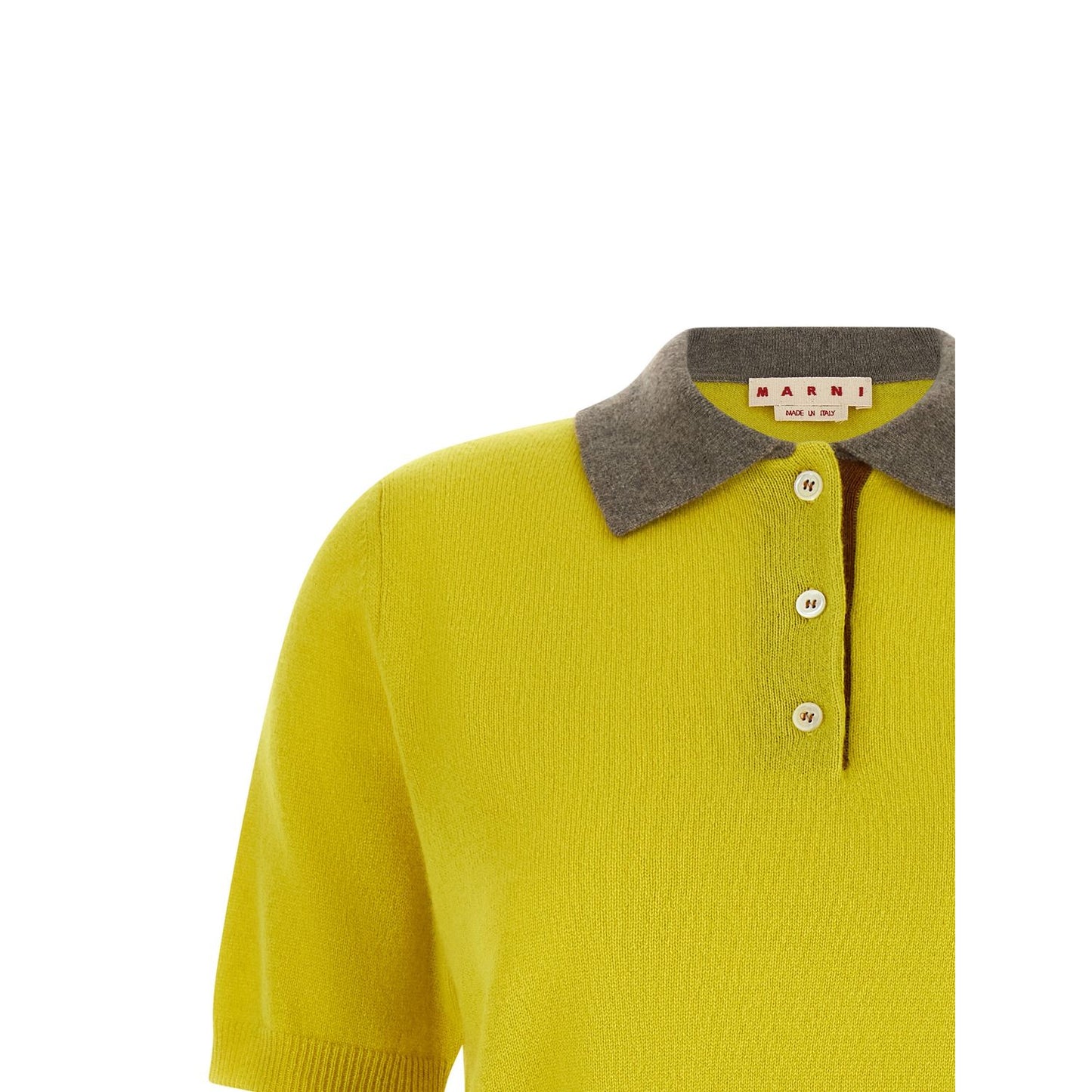 Marni Bicolor Cashmere Polo Shirt