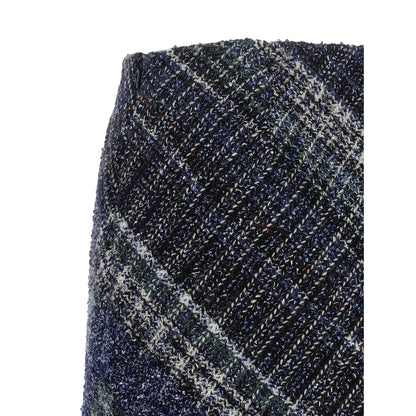 Missoni Blue Wool Long Skirt