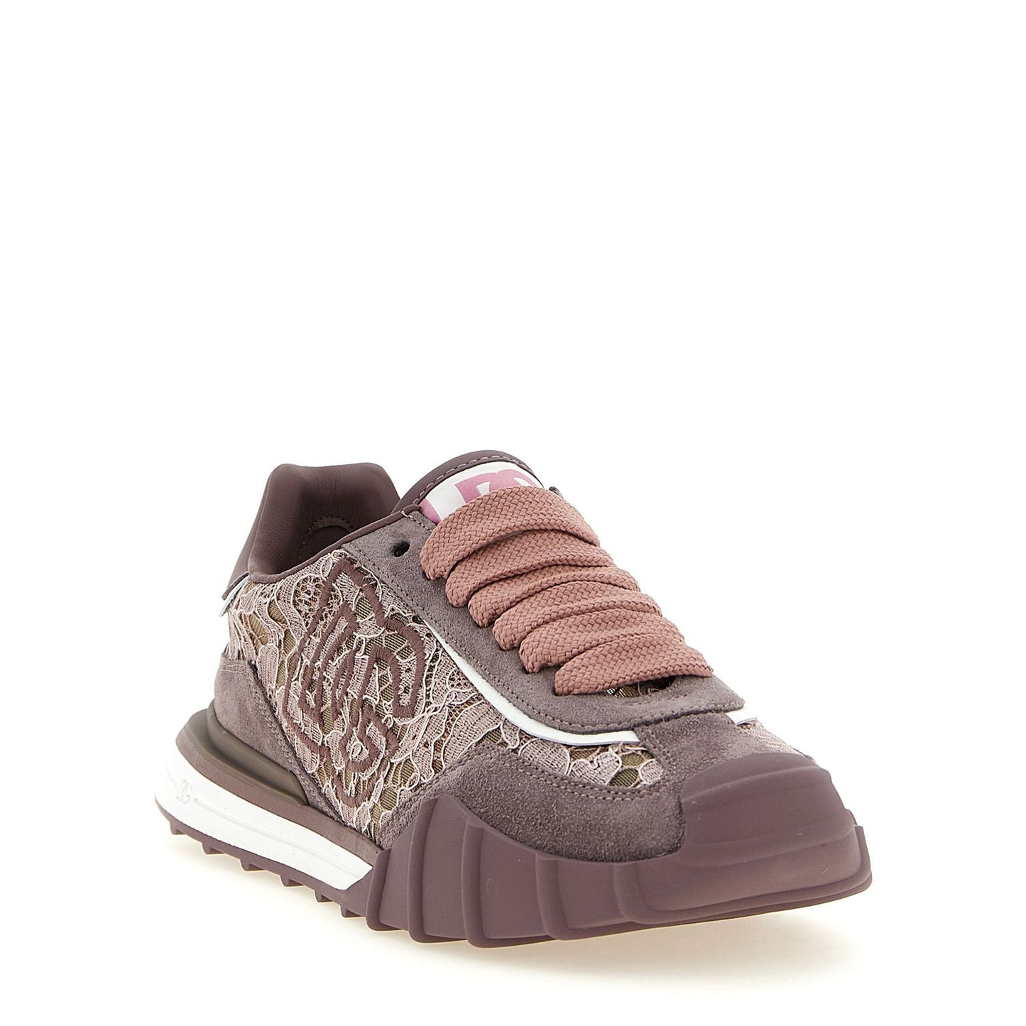 Dolce & Gabbana Purple Leather Athletic Sneakers