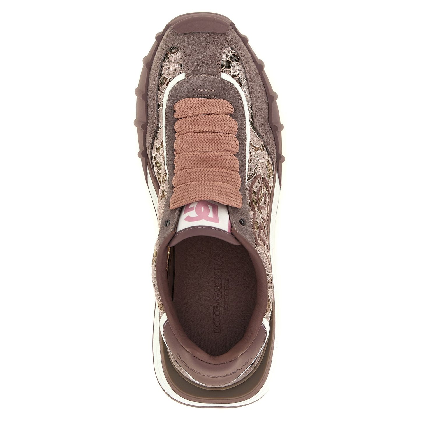 Dolce & Gabbana Purple Leather Athletic Sneakers