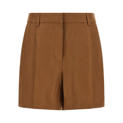 Brunello Cucinelli Brown Linen Bermuda Shorts