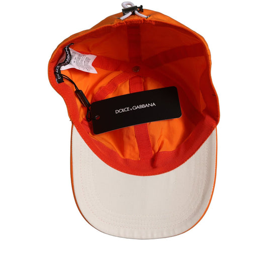 Dolce & Gabbana Men Orange Polyester Baseball Cap 6 Panels Hat