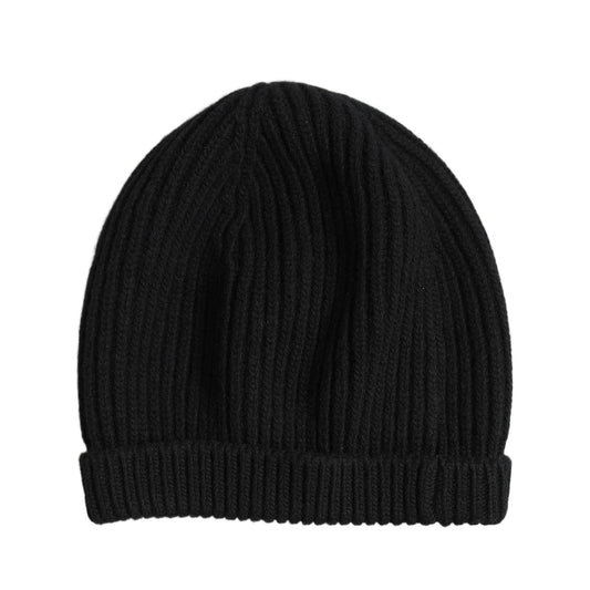 Dolce & Gabbana Men Black Wool Knitted Winter Beanie Capello One Hat