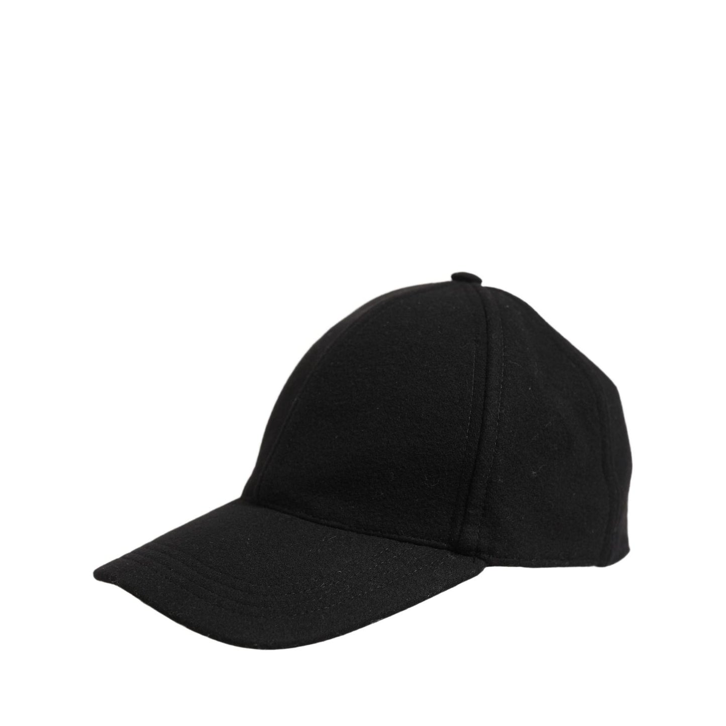Dolce & Gabbana Men Black Wool Baseball Cap 6 Panels Hat