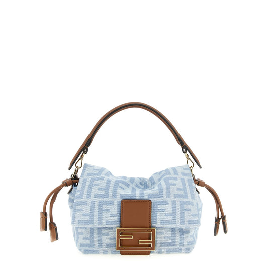 Fendi Blue Cotton Handbag